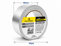 Atlas Atlas Tools aluminijast HVAC trak za prezračevanje, klimatizacijo in ogrevanje 48 mm/50 yardov