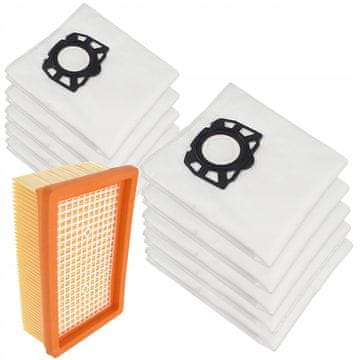 shumee 10 filter vrečk za sesalnik Karcher WD4, WD5, WD6 premium, KWD6 MV4, MV5, MV6