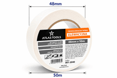 Atlas Atlasov fasadni trak, bel, vodoodporen, občutljiv, UV odporen, 30 dni, 48 mm/50 m