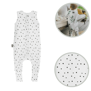 shumee Spalna vreča z nogami S (1-2 leti) Black_Dots