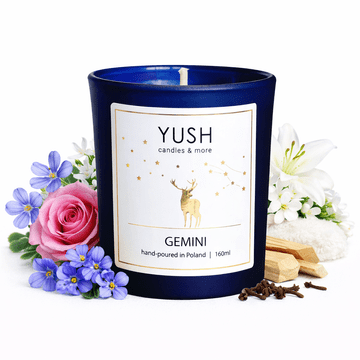shumee Tehtnica - dišeča sojina sveča z jasminom, lilijo, vrtnico in nageljnom