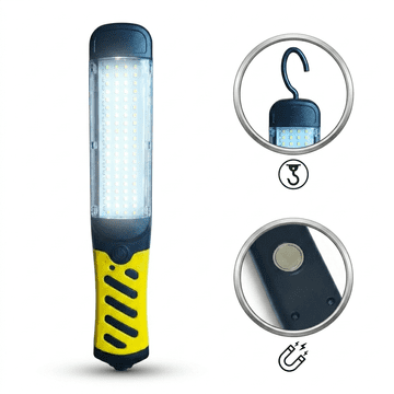 shumee Delovna svetilka za delavnico 80 LED 2500lm polnilna 4000mAh magnetna kljuka