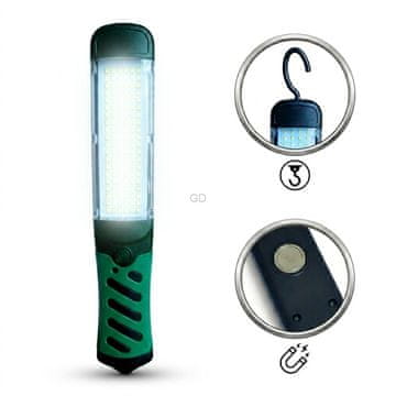 shumee Delovna svetilka za delavnico 120 LED 4000lm polnilna 4000mAh magnetna kljuka