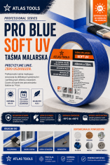 Atlas Atlas tools PRO moder slikarski trak, mehak, občutljiv UV, 14 dni, 48 mm/50 m