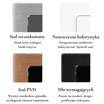 shumee Dvojno stikalo za luč, beli križ, lakirano jeklo