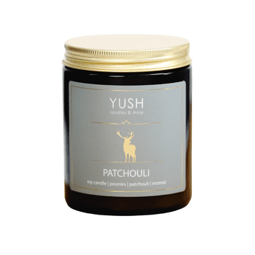shumee Pačuli - sojina sveča s pačulijem, bergamotko, vrtnico - yush - 180 ml