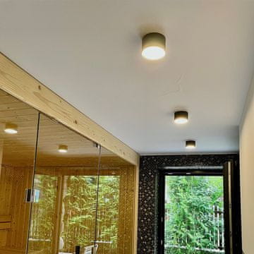 shumee LED luč Prestige Kendal črna okrogla svetilka 6W 490lm 3000K