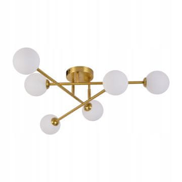 shumee Stropna svetilka Light Prestige Dorado 6x G9 28 W, belo zlato