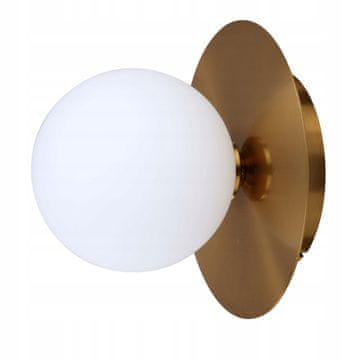 shumee Okrogla stenska svetilka Light Prestige Roma I iz zlatega stekla G9 5W