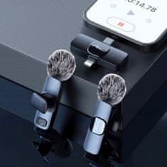 Media-Tech Micro-MIC DUO - komplet 2 brezžičnih mikrofonov, s sponko, iOS in Android (OTG), mini, super občutljiv. USB-C in Lightning
