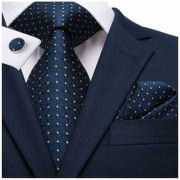 shumee Klasična moška kravata 8,5 cm, eleganten komplet žakard žepnega robčka + manšetni gumbi
