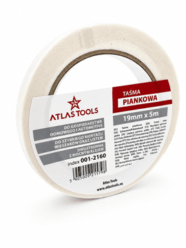 Atlas Atlas tools dvostranski močan penasti montažni trak, blažilni, 19 mm/5 m