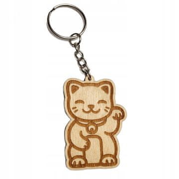 shumee Obesek za ključe Maneki Neko z japonsko srečno mačko