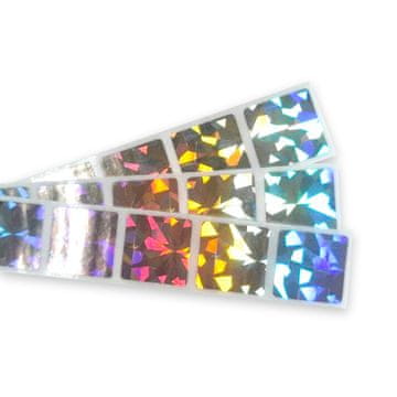 shumee Nalepke za praskanje, kvadratne, holografske, 20x20 mm, 10 kosov