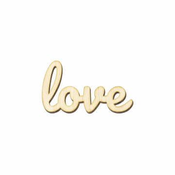 shumee Napis Love iz vezane plošče 70x40mm