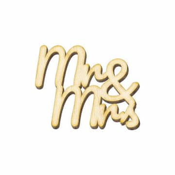shumee Napis iz vezane plošče Mr&Mrs 50x40mm
