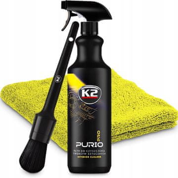 shumee K2 purio PRO 1L komplet za čiščenje plastike + krtača iz mikrovlaken