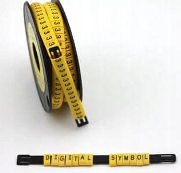 shumee EC-J označevalci žic s številkami 0-9 2,5-8 mm, komplet 500 kosov, vstavljivi