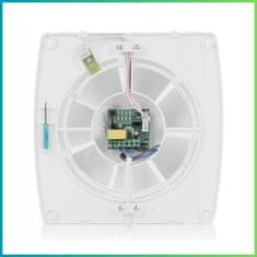 shumee Tihi kopalniški ventilator s senzorjem vlažnosti + časovnikom 100 mm črne barve