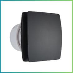 shumee Tihi kopalniški ventilator s senzorjem vlažnosti + časovnikom 100 mm črne barve