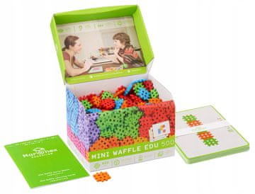 MARIOINEX Marioinex Mini Waffle Edu kocke 500 kosov + 28 izobraževalnih kartic
