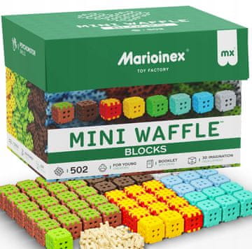 MARIOINEX Marioinex Mini vaflji, 502 kosov, vključno s 124 konektorji, nova konstrukcija