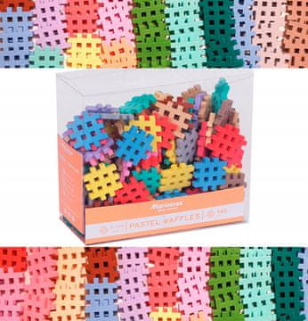 MARIOINEX Vaflji v obliki kock mini pastelnih kock 140 kosov Marioinex