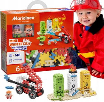 MARIOINEX Marioinex Wafle Mini gasilska akcija - gasilska brigada 148 kosov, 2 figuri