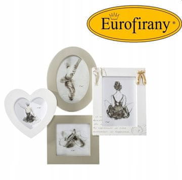 Eurofirany Dekorativni leseni okvir za 4 fotografije 37x2x33cm