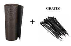 Rattanart Debela balkonska preproga, izdelana po meri, zaslon za zasebnost, višina 80 cm, barva RD-04 črna (Black)