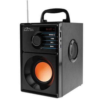 Media-Tech Boombox BT - Kompaktni Bluetooth stereo zvočnik z vgrajenim nizkotoncem, izhodna moč 600 W. FM, MP3. Vgrajena polnilna baterija. Daljinski upravljalnik.