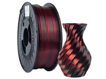 shumee Filament 3DPower PLA svileni dvojni 1,75 mm rdeč/črn 1 kg