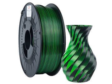 shumee Filament 3DPower PLA svileni dvojni 1,75 mm zelen/črn 1 kg