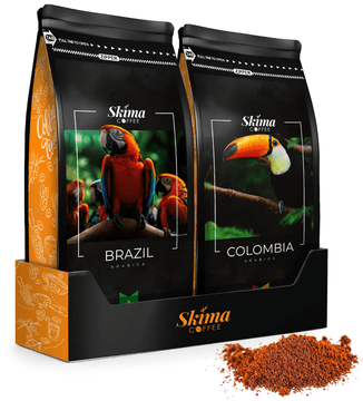 shumee Mleta kava 500g x2 Brazilija / Kolumbija 100% Arabica Sveža 1kg + brezplačno