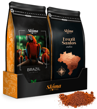 shumee Mleta kava 500g x2 Brazilija/Brazil Santos Arabica Fresh 1kg + brezplačno