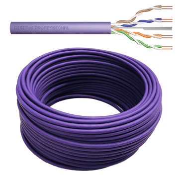 Digitus Internetni kabel LAN omrežni kabel kat. 6 U/UTP žica LSOH vijolična 50 m