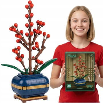 shumee Komplet gradbenih kock cvetov ilex chinensis ZA DARILO 360 EL.