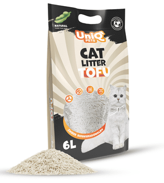 UNIQ Uniq Pets biorazgradljivo mačje stelje iz tofuja 2,5 kg naravno