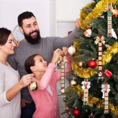 INNA Leseni okraski za božično drevo, komplet za samostojno sestavljanje, imena za samostojno sestavljanje