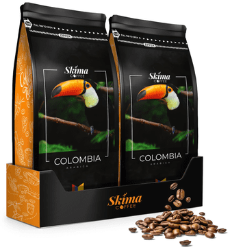 shumee Kavna zrna 1kg x2 Colombia Arabica 100% sveža za espresso aparat + gratis
