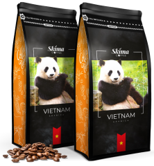 shumee Kavna zrna 1kg x2 Vietnam 100% Arabica Sveže pražena za kavni aparat SkimaCoffee + gratis