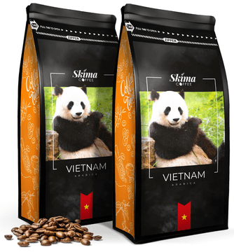 shumee Kavna zrna 1kg x2 Vietnam 100% Arabica Sveže pražena za kavni aparat SkimaCoffee + gratis