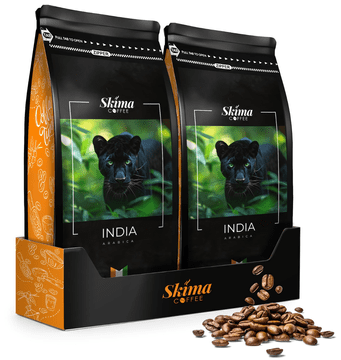 shumee Kavna zrna 1x2 kg Indija 100% arabica, sveže pražena za espresso aparat + gratis