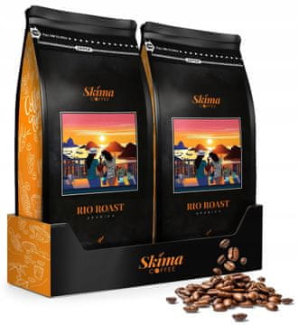 shumee Kavna zrna 1kg x2 RIO pražena (posebna izdaja) Sveža za kavni aparat SkimaCoffee + brezplačno