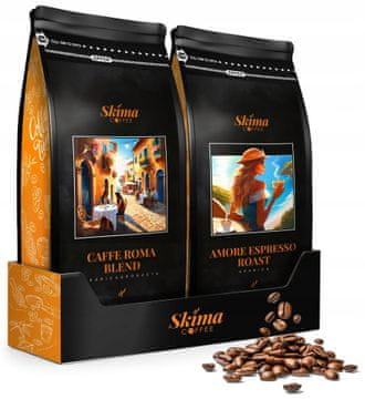 shumee Kavna zrna 1kg x2 amore espresso pražena/mešanka caffe roma sveža + brezplačna