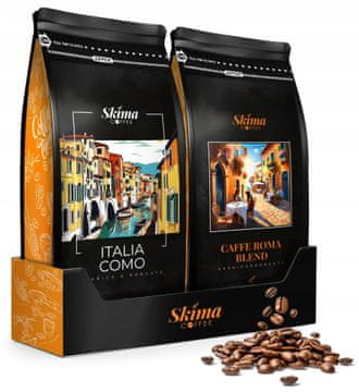shumee Kavna zrna 1kg x2 mešanica Italia Como/Caffe Roma Sveža za espresso + gratis