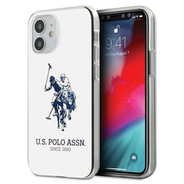 U.S. Polo Assn. Ovitek za iPhone 12 mini US Polo z velikim sijočim logotipom in belim vzorcem
