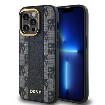 DKNY Usnjen ovitek DKNY MagSafe za iPhone 13 Pro Max, črne barve