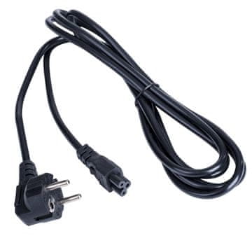 shumee Akyga AK-NB-01A CEE 7/7 - IEC C5 napajalni kabel za prenosnik (deteljica) 250V/50Hz 2,5A 3m črne barve