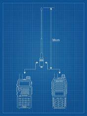 shumee Antena Nagoya NA-771 SMA-F 38 cm za Baofeng UV-5R UV-82 BF-888S 144/430MHz VHF/UHF dvopasovna fleksibilna
